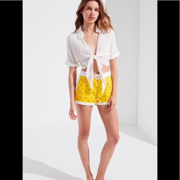 NWT UO GIDGET TIE FRONT BOARD SHORTS - Picture 1 of 7